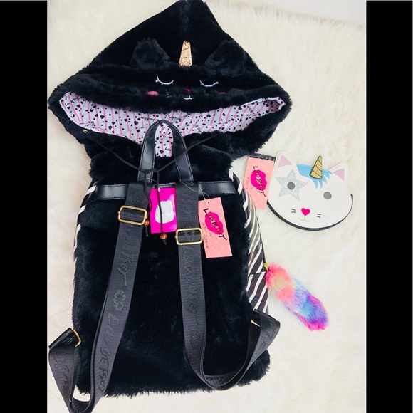 Betsey Johnson Handbags - Betsy Johnson Bundle Hoodie Backpack/ Wristlet NWT
